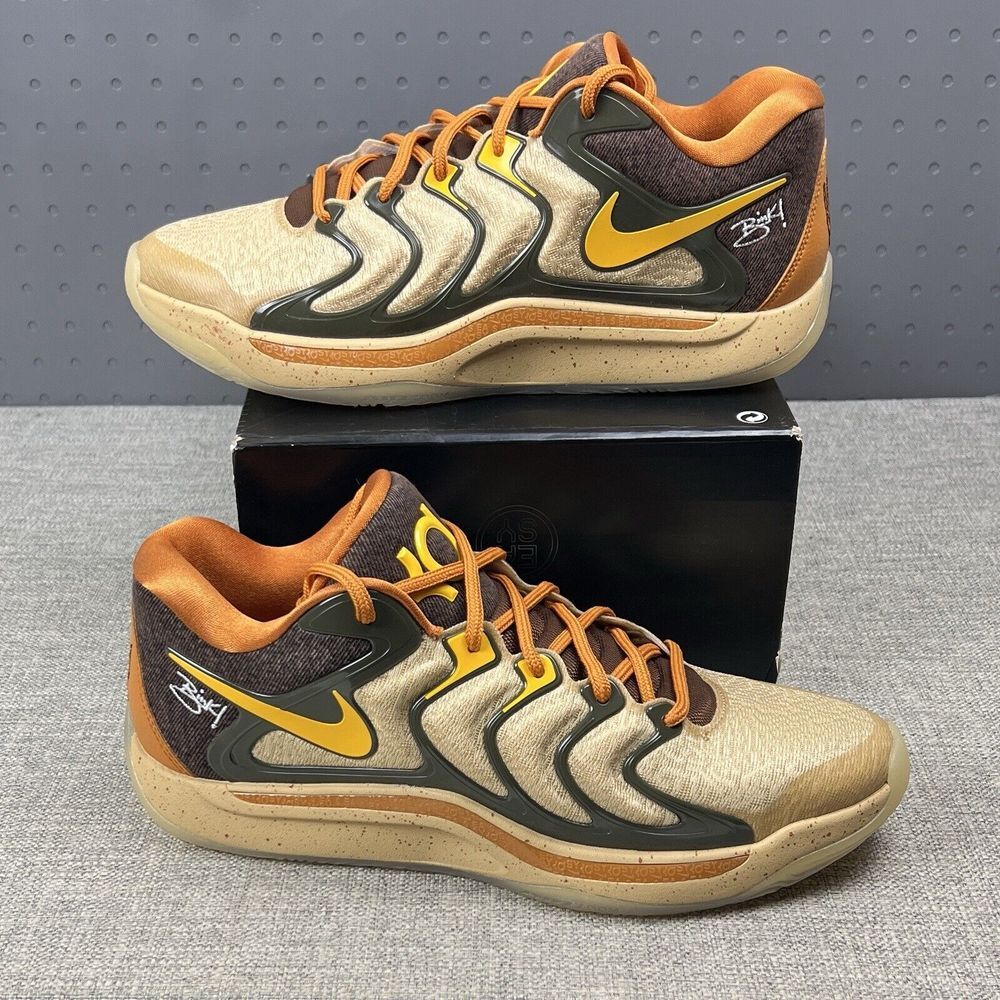Men's Size 11 - Nike KD 17 NRG x Bink Sesame Basketball Shoes Gold HJ4464-200